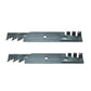 AM104489 Qty 2: Heavy Duty Toothed Mulching Blade Fits John Deere PC2003