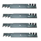 AM104489 Qty 4: Heavy Duty Toothed Mulching Blade Fits John Deere PC2003
