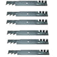 AM104489 Qty 6: Heavy Duty Toothed Mulching Blade Fits John Deere PC2003