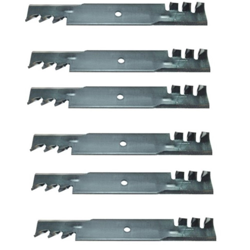 601014 Qty 6: Heavy Duty Toothed Mulching Blade Fits Hustler