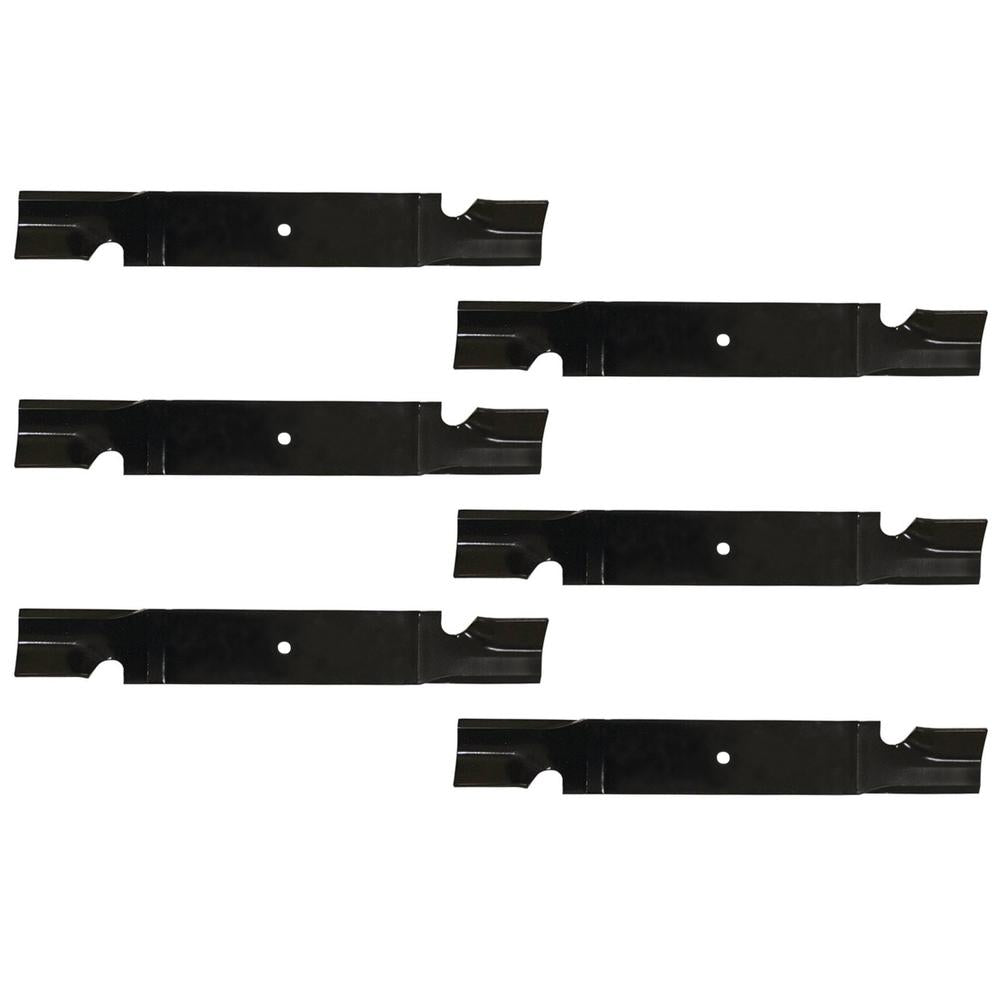 6 Pack 320-702 Heavy Duty Notched High Lift Blade Fits Grasshopper 320246