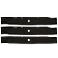 Qty 3: Non-Notched Mower Blade Fits Hustler Replaces 50-2205