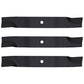 Qty 3: Non-Notched Mower Blade Fits Hustler Replaces 50-2205