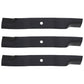 Qty 3: Non-Notched Mower Blade Fits Hustler Replaces 50-2205