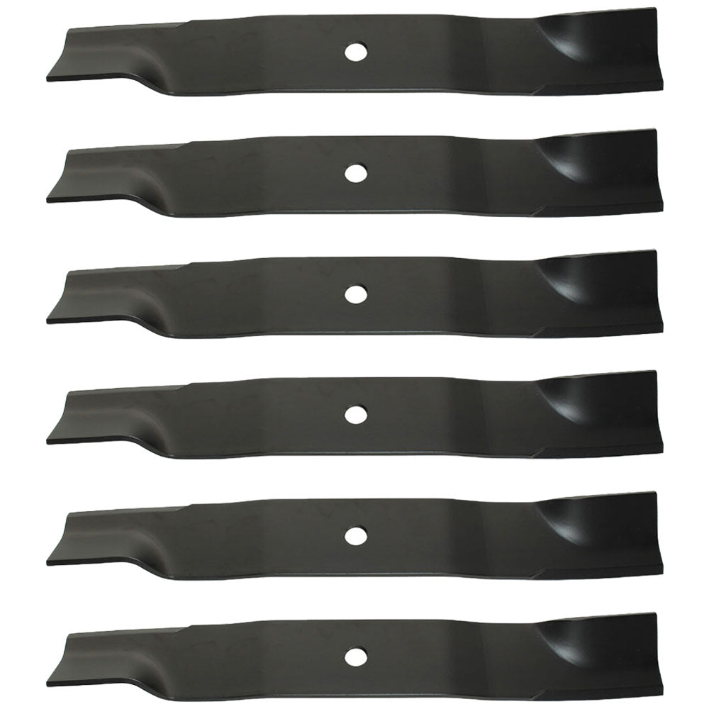 (Six) High Lift Non-Notched Lawn Mower Blades Fits Bobcat 112111-02 11211102