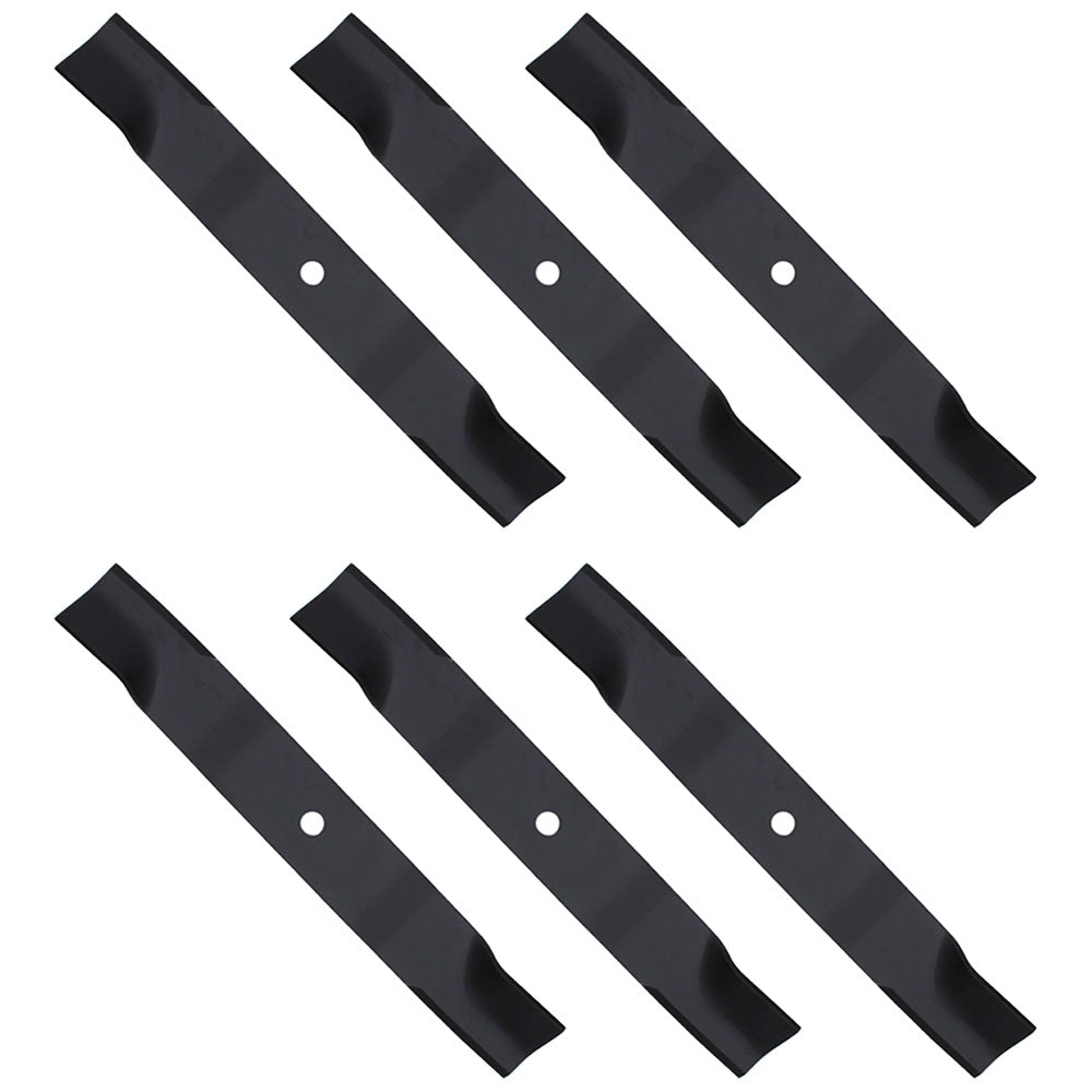 (Six) High Lift Non-Notched Lawn Mower Blades Fits Bobcat 112111-02 11211102