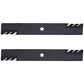 (2) Toothed Mulching Mower Blades Fits Poulan Pro 42" Decks Replaces 532138971