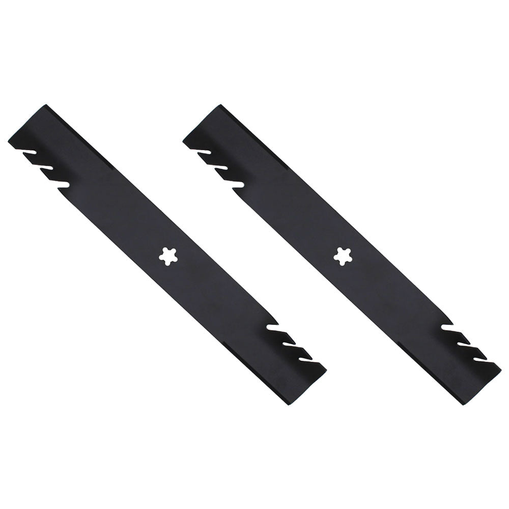 Qty 2: Toothed Mulching Blade
 Fits Poulan Replaces 134149