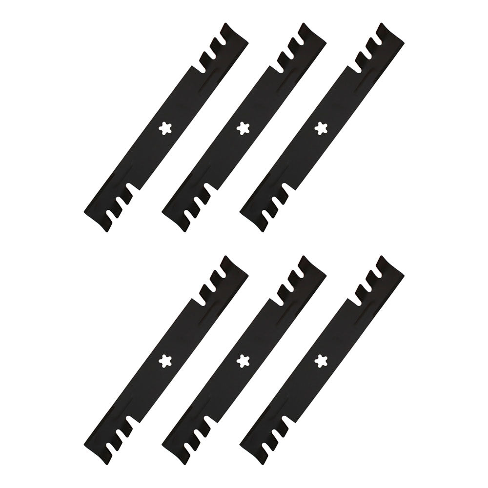 539112079 Qty: 6 Toothed Mulching Mower Blade Fits Yazoo/Kees Esteem Series