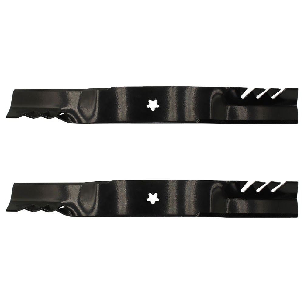 (2) Toothed Mulching Blade Fits AYP Fits Craftsman 405380 403107 532405380