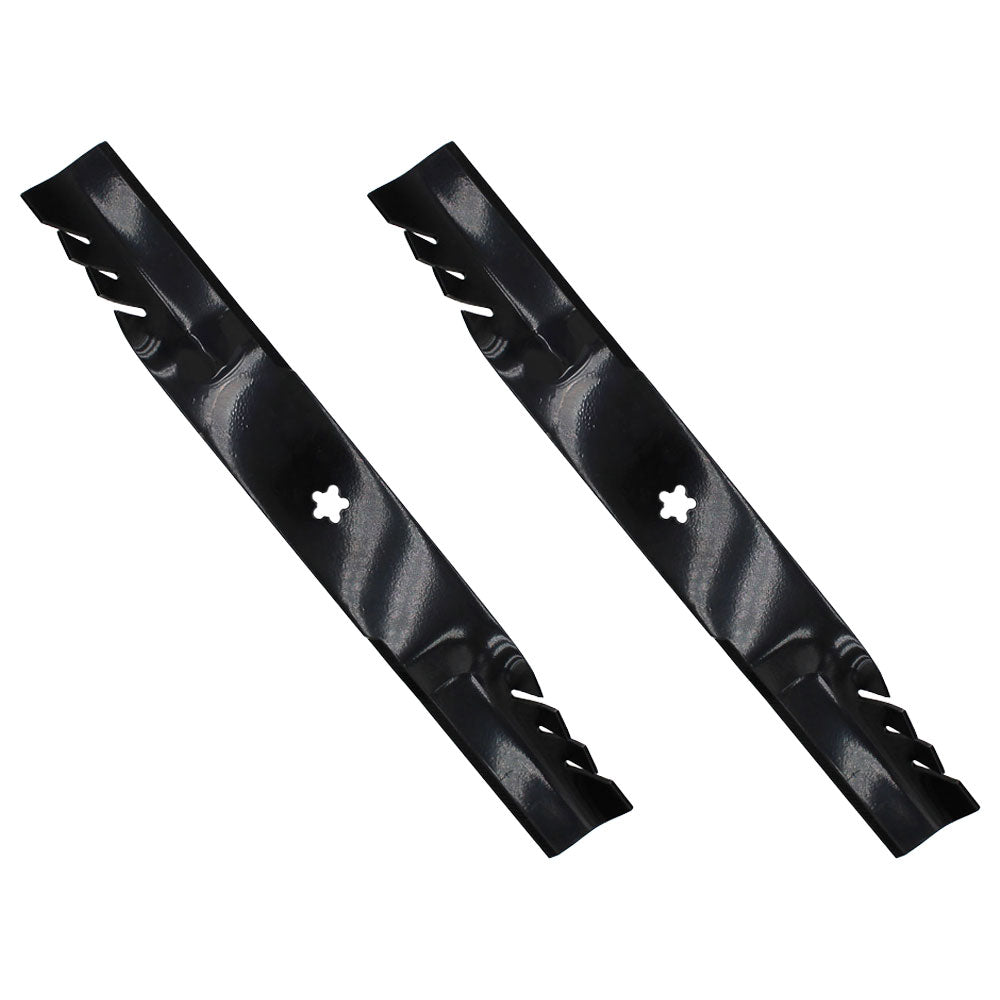 (2) Toothed Mulching Blade Fits AYP Fits Craftsman 405380 403107 532405380