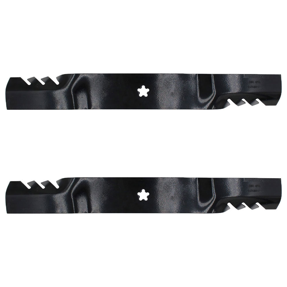 (2) Toothed Mulching Blade Fits AYP Fits Craftsman 405380 403107 532405380