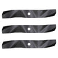 3 Fits Exmark  MULCHING Blades. For 60" Laser Z Deck 103-6393  (11242)