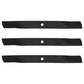 60" Cut Fits Rotary 6432 Left Hand Lawn Mower Blade Set (3): Fits Woods #31359