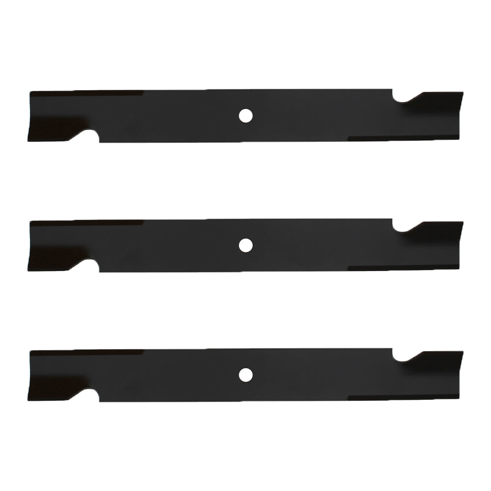 Set Of 3 Notched High Lift Mower Blades Fits Exmark Models w/ 60" Deck