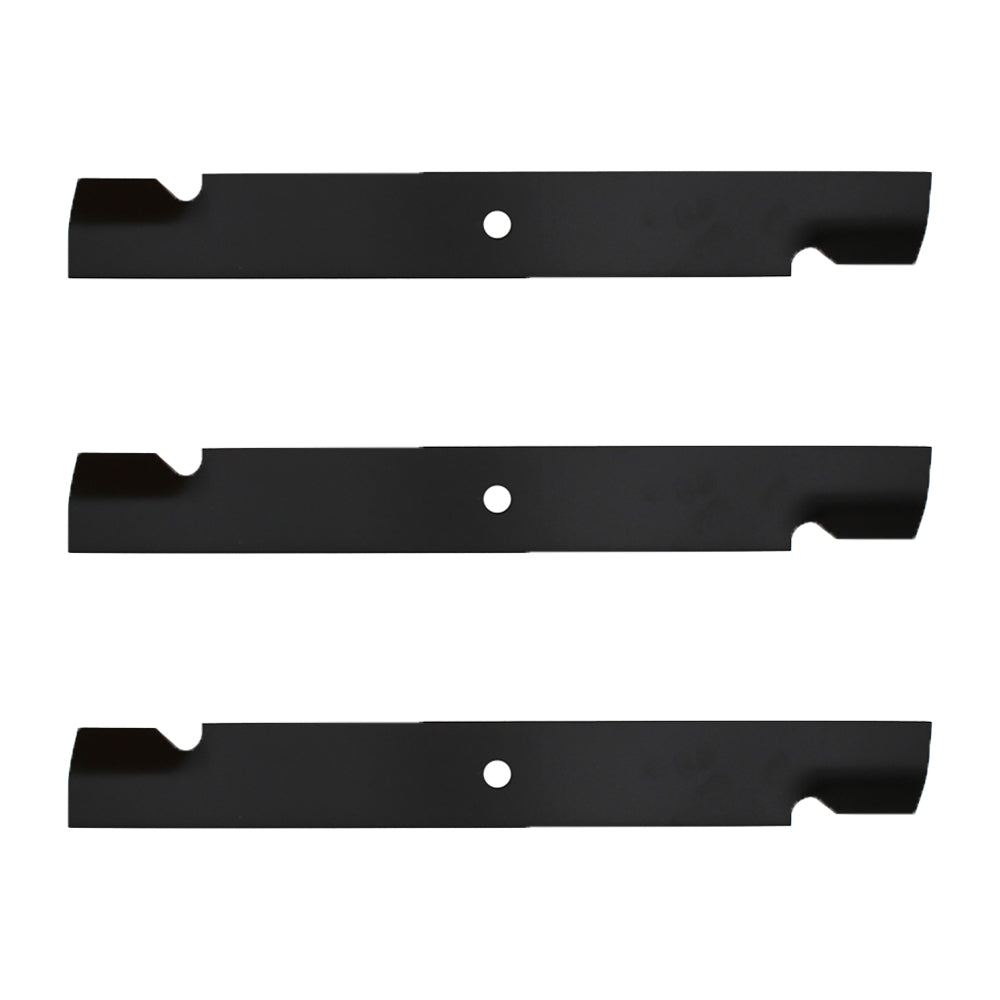 Set Of 3 Notched High Lift Mower Blades Fits Exmark Models w/ 60" Deck