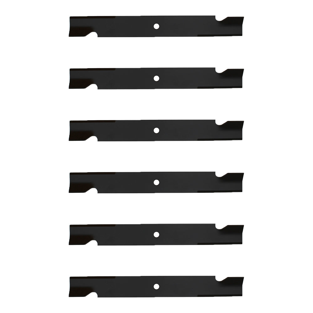 038-2007-00 Qty 6: Notched High Lift Mower Blade Fits Bad Boy
