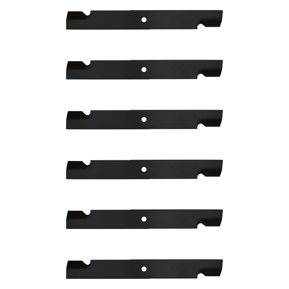 038-2007-00 Qty 6: Notched High Lift Mower Blade Fits Bad Boy