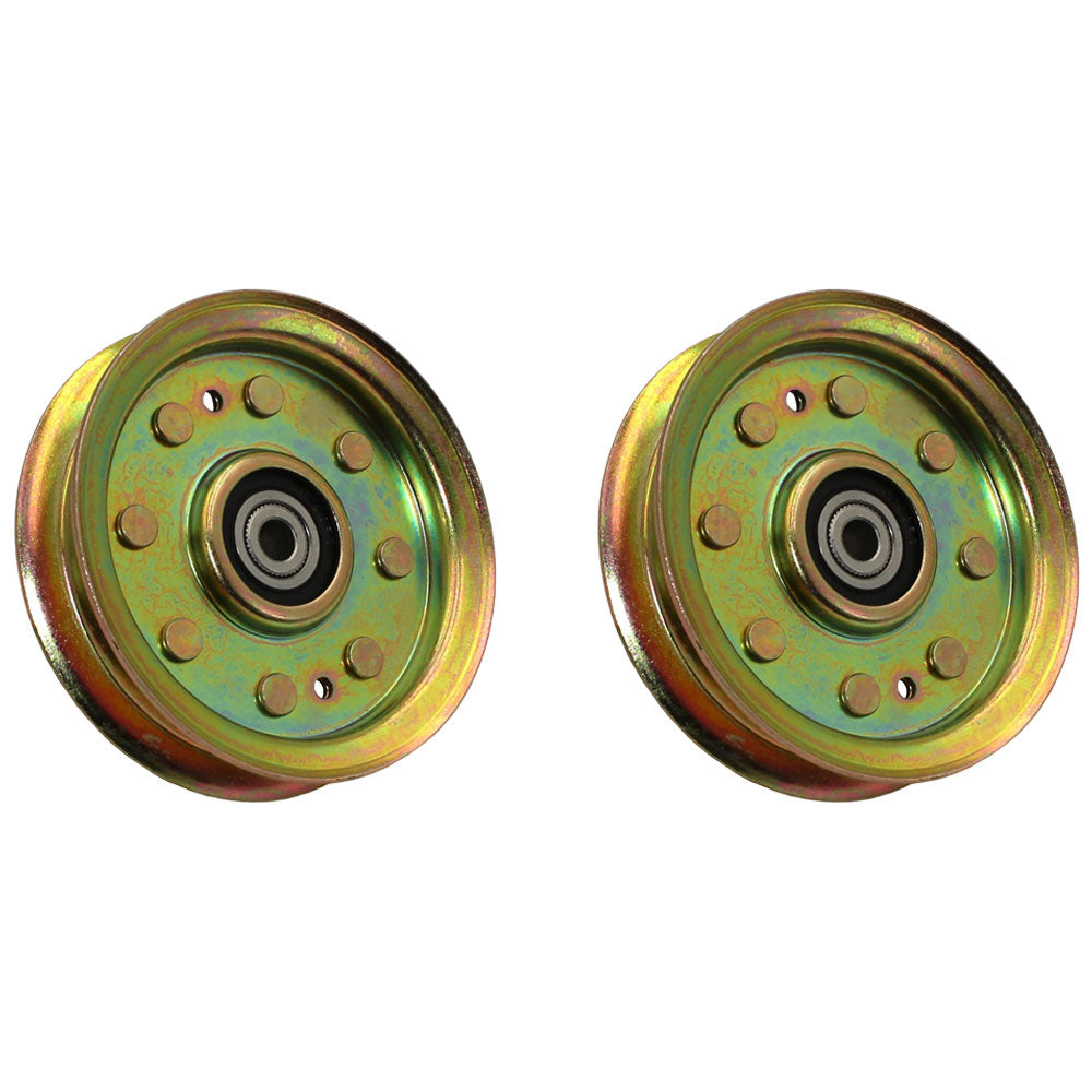 Qty 2: Flat Idler Pulley Fits Universal Products