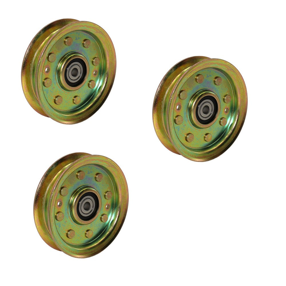 Qty 3: Flat Idler Pulley Fits Red Max Replaces 532175820
