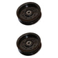 (2) Flat Idler Pulley Fits Husqvarna 48" 54" Deck 196104 532196104 197380