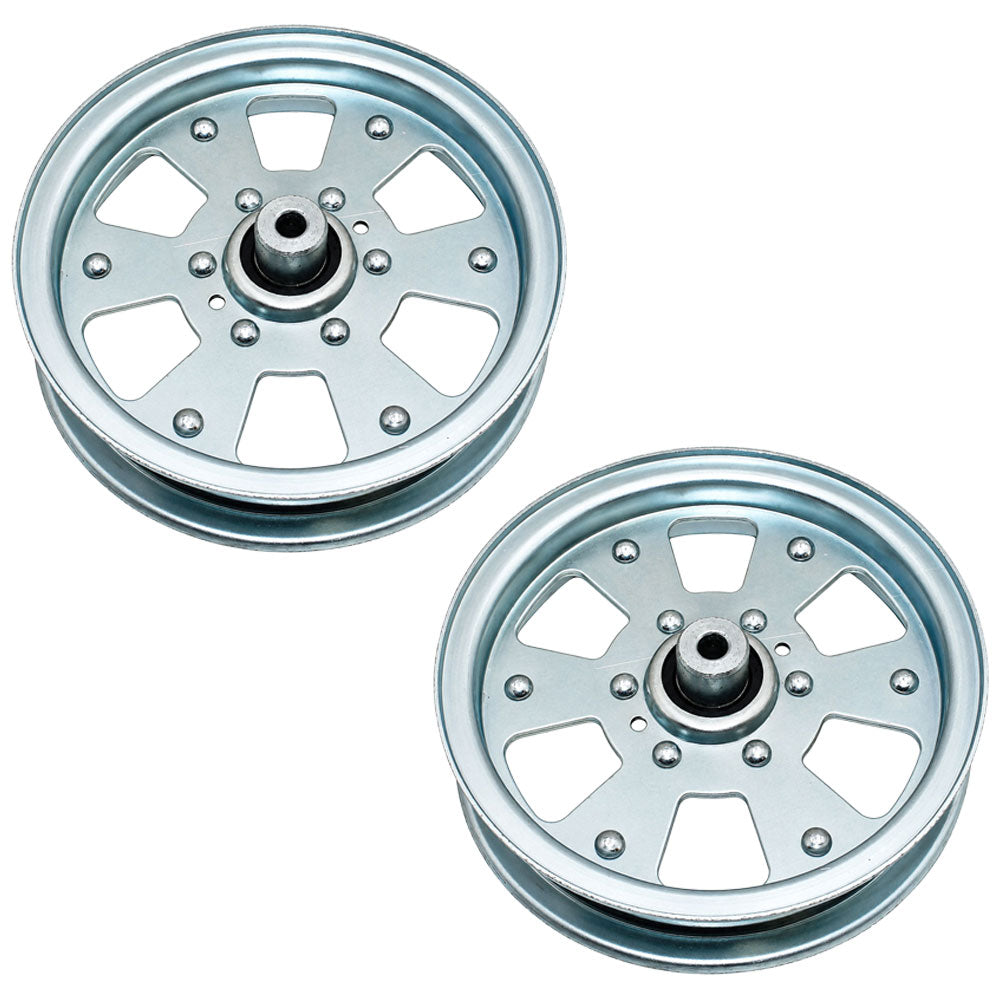 2 Flat Idler Pulleys
 Fits Toro Replaces 116-4668