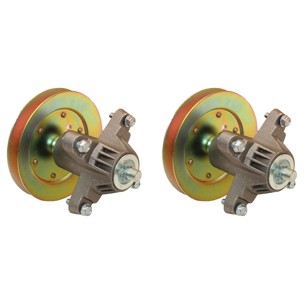 2 Set Spindle Assembly W/Pulley for MTD Fits Cub Cadet Troy Bilt Fits Toro LX-42
