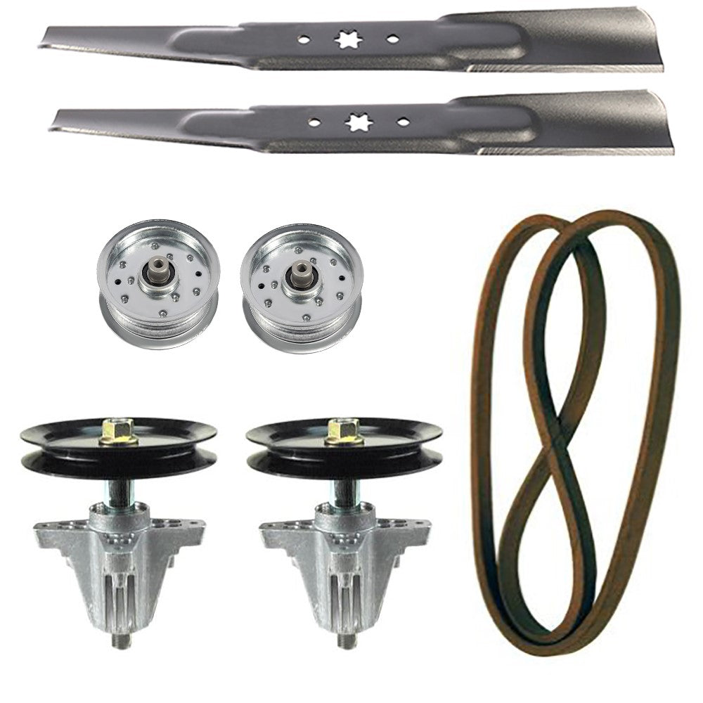 46" Mower Deck Spindles Blades Belt Idler Pulleys Fits Craftsman LT2000