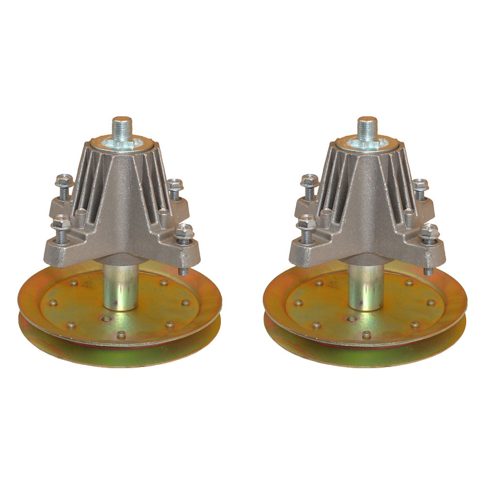 (2) 46" cut Spindle Assemblies w/ Pulleys Fits Cub Cadet: LTX1045 LTX1046