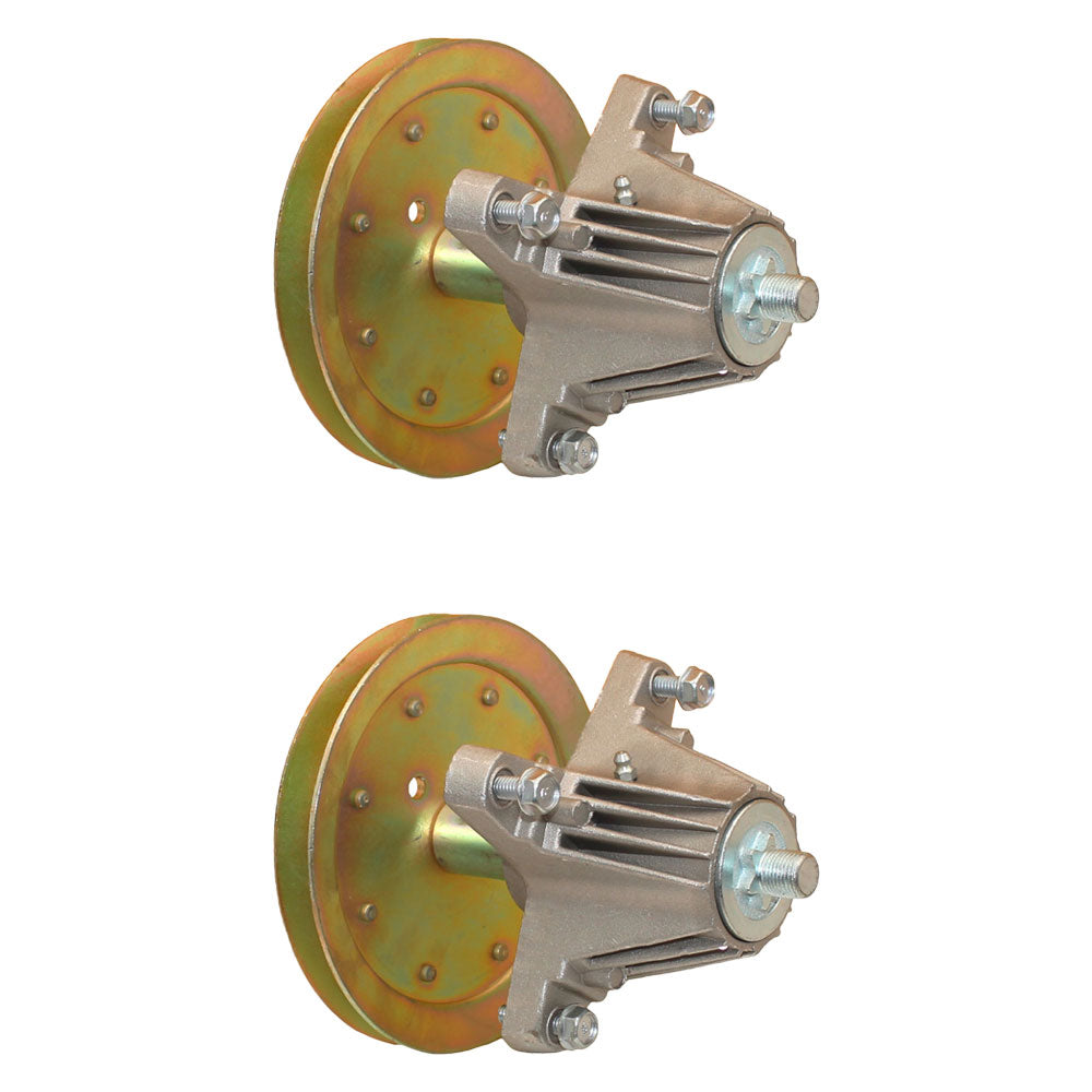 618-04636 Qty 2: Mower Deck Spindle with Pulley Fits Troy Bilt 13WX79KT011