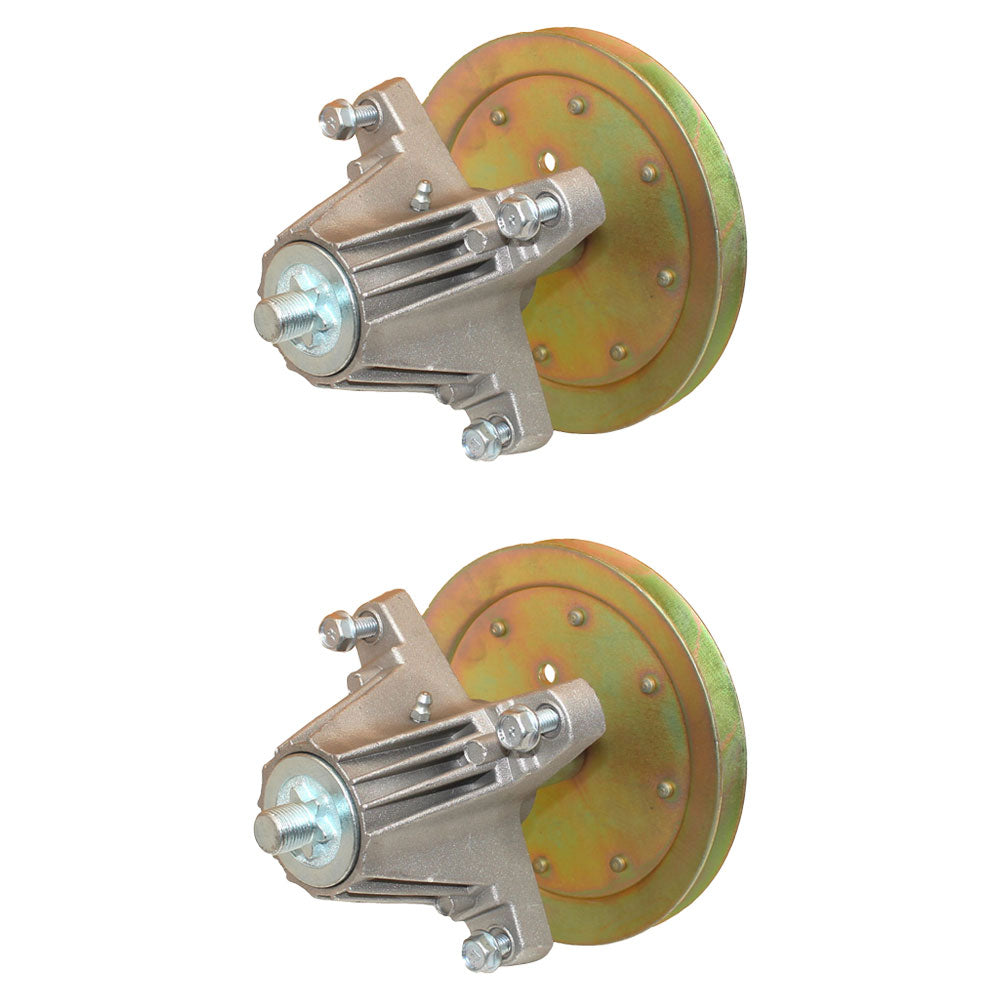 618-04636 Qty 2: Mower Deck Spindle with Pulley Fits Troy Bilt 13WX79KT011