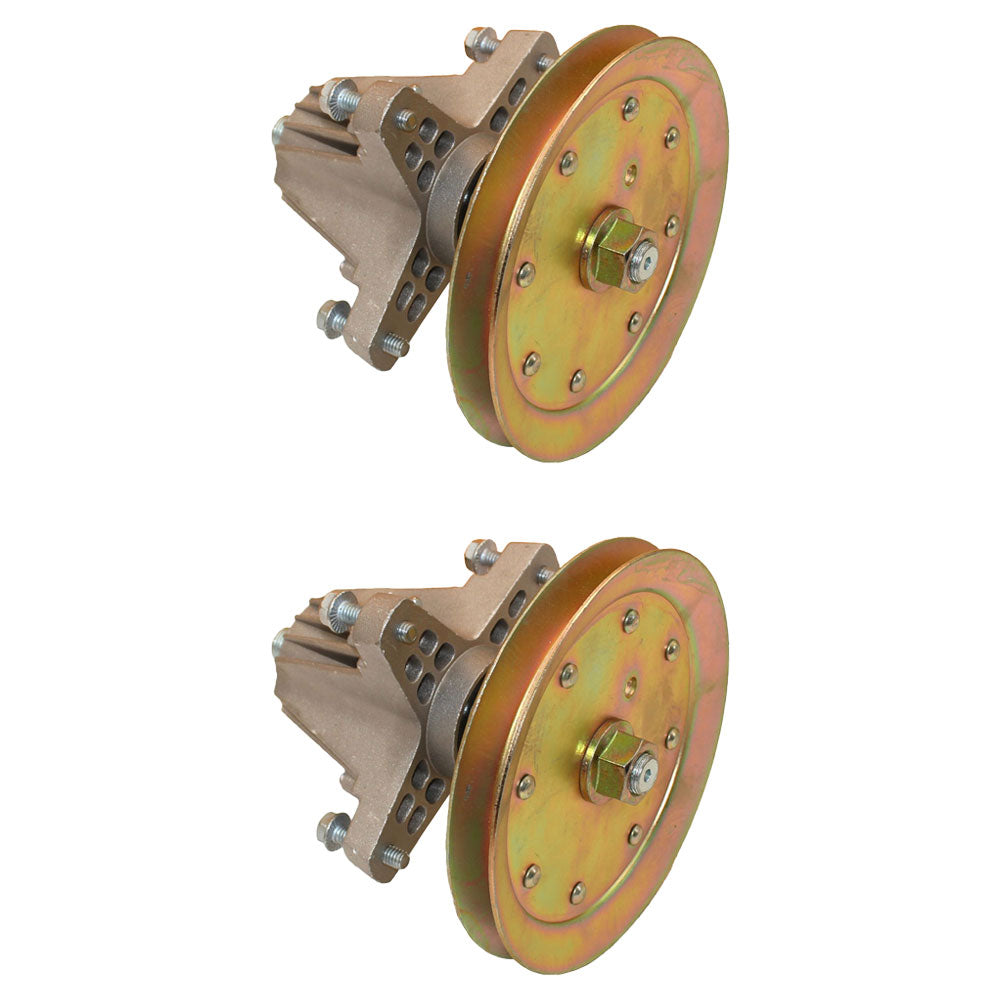 618-04636 Qty 2: Mower Deck Spindle with Pulley Fits Troy Bilt 13WX79KT011