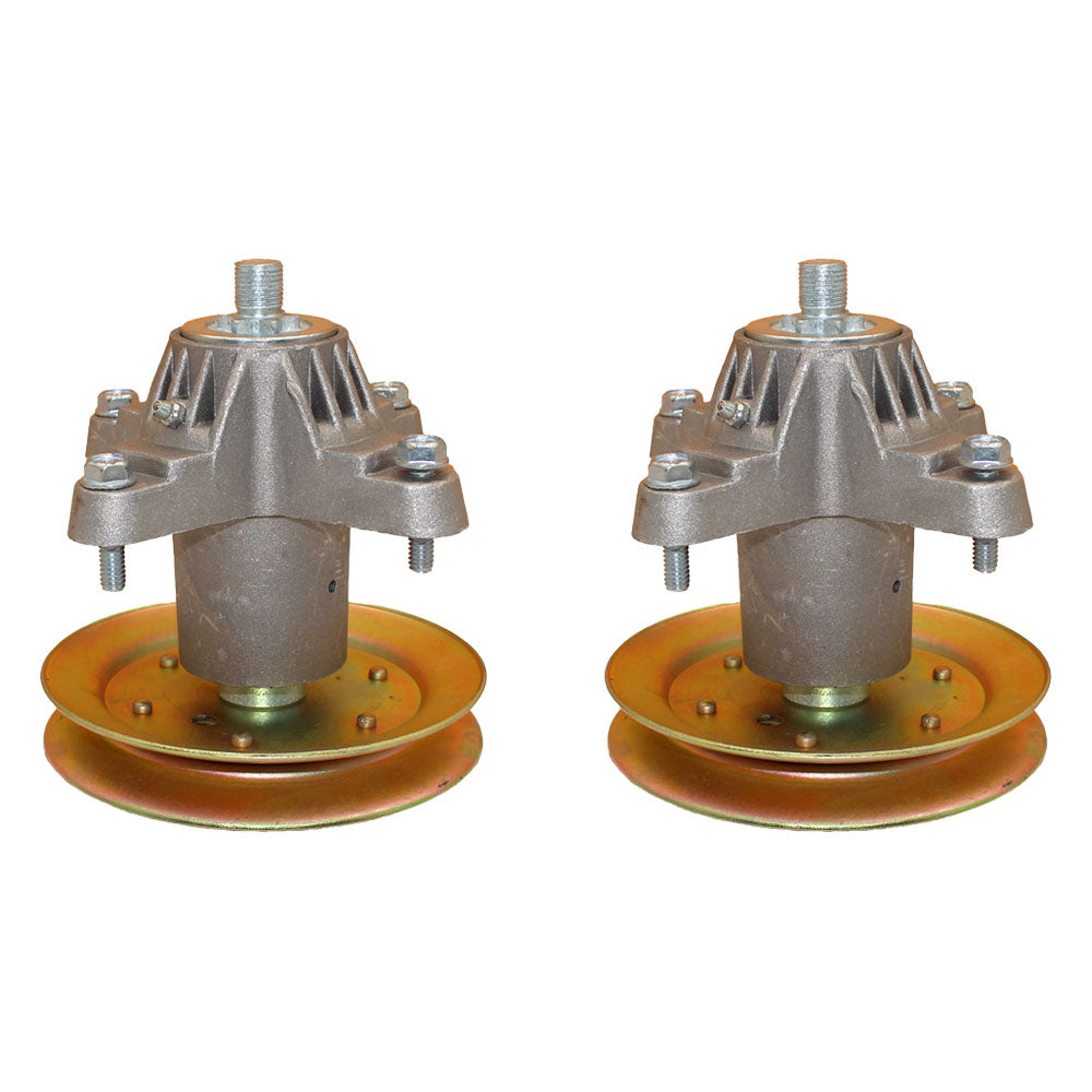 618-04474 Qty 2: Spindle Assembly with Pulley
 Fits Troy Bilt 13AV77KF066