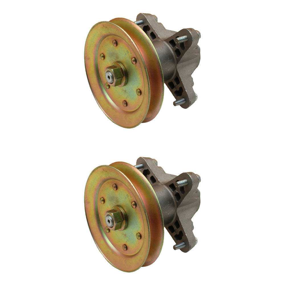 618-04474 Qty 2: Spindle Assembly with Pulley
 Fits Yard Machine 13A1762F029