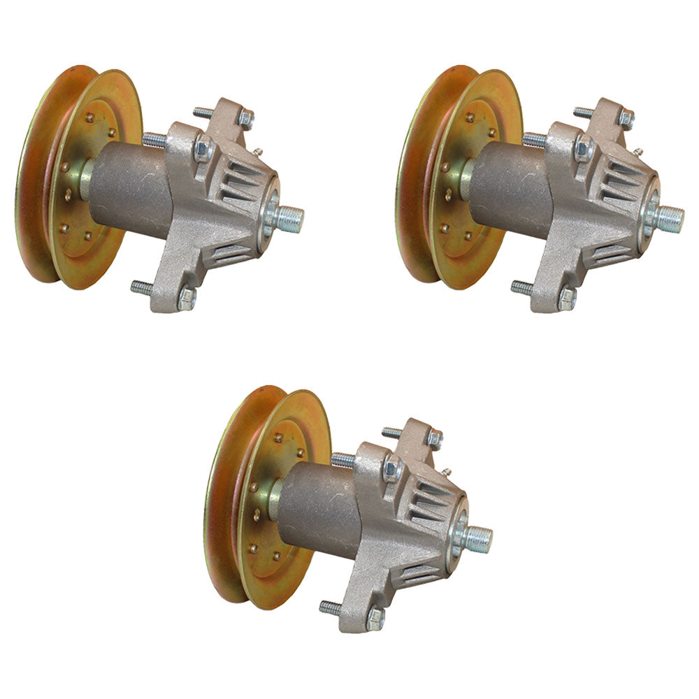 618-04474 Qty 3: Spindle Assembly with Pulley
 Fits Troy Bilt 13AV77KF066