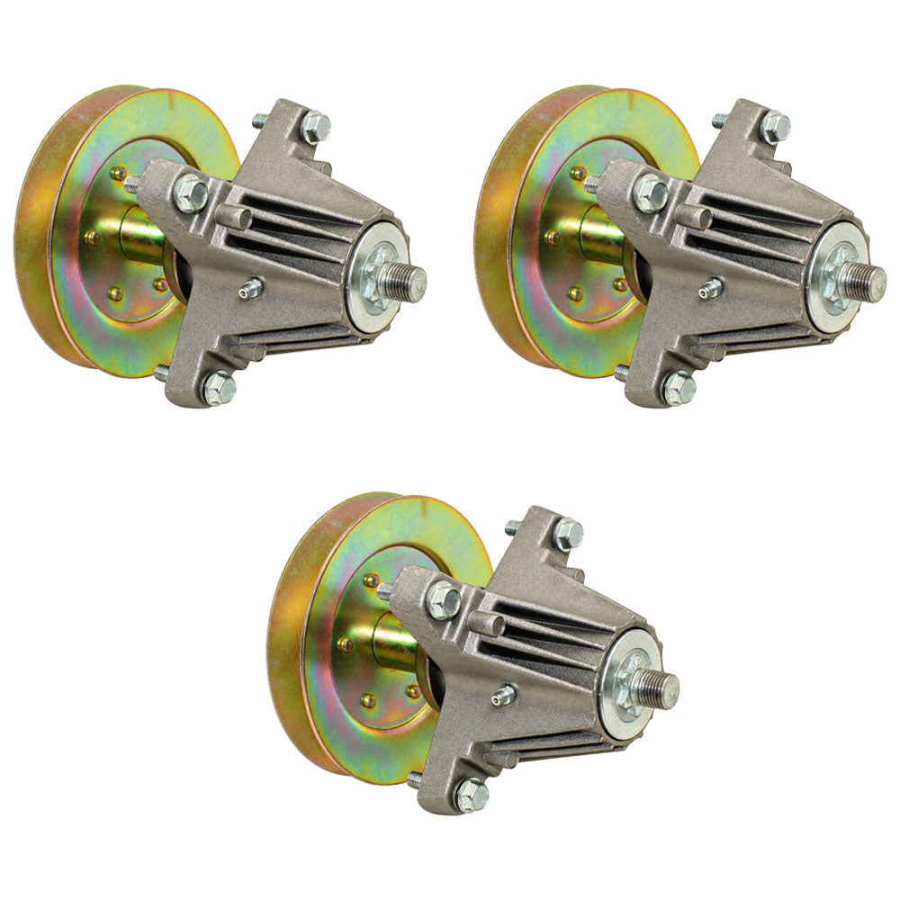 Qty: 3 Spindle Assembly w/ Pulley Fits MTD Replaces 618-06978