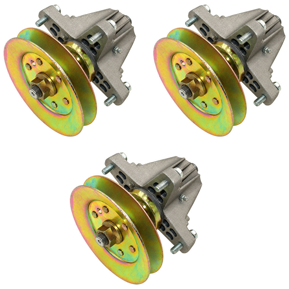 Qty: 3 Spindle Assembly w/ Pulley Fits MTD Replaces 618-06978