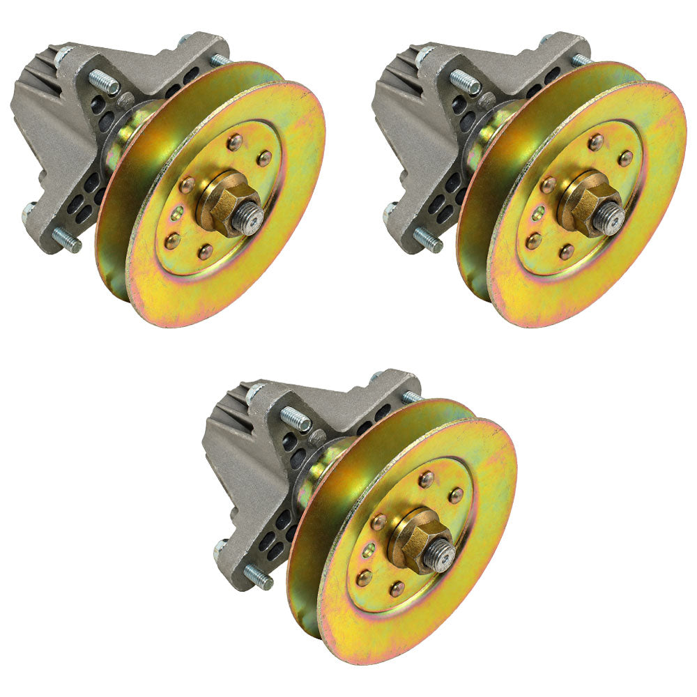 Qty: 3 Spindle Assembly w/ Pulley Fits Troy Bilt Replaces 618-06978