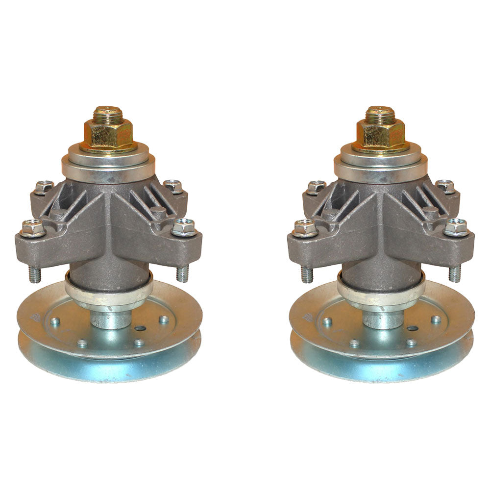 QTY 2: Spindle Assembly with Pulley
 Fits MTD Replaces 618-04124A
