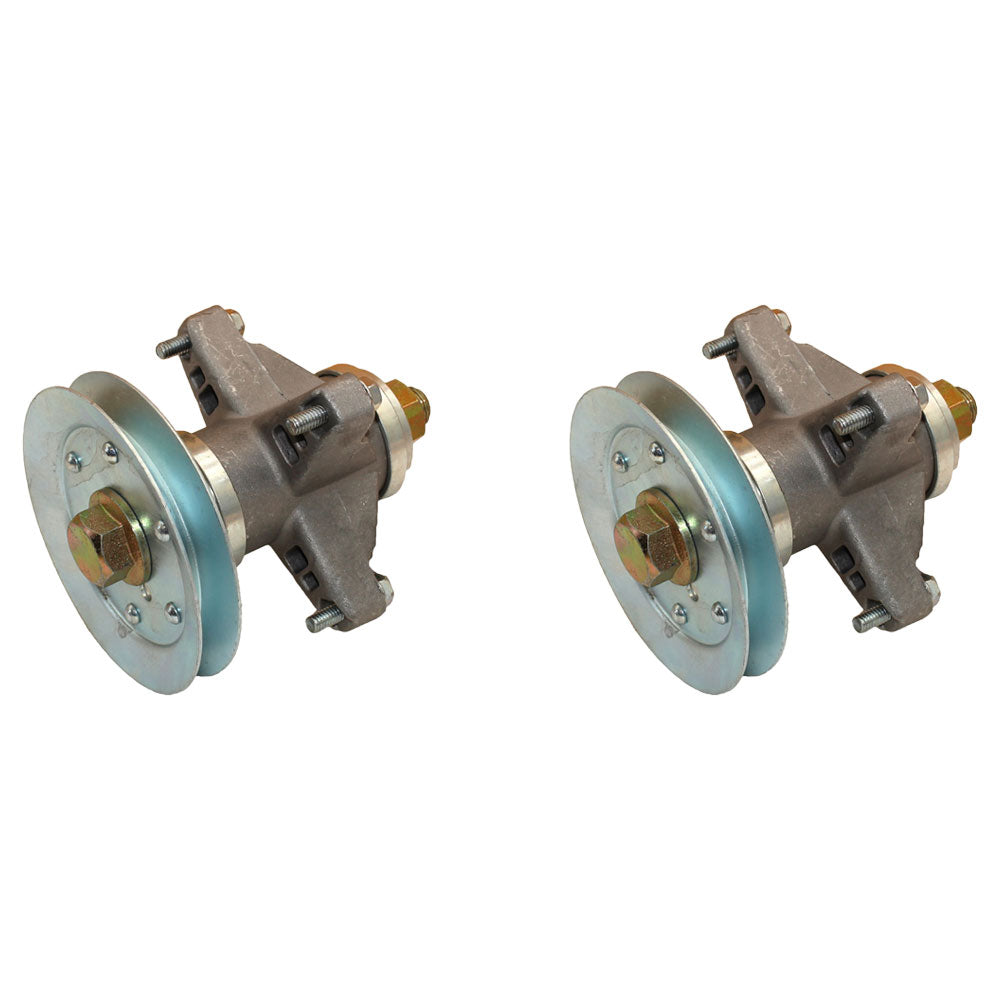 618-04124A QTY 2: Spindle Assembly with Pulley
 Fits Cub Cadet LT 1042