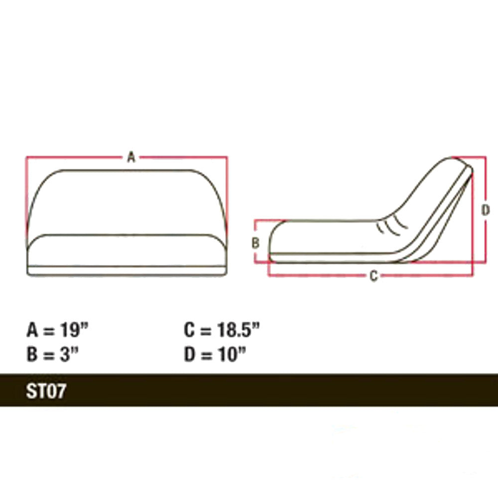 716923 CS3509 Lawn & Garden Tractor Riding Mower Seat Fits Most Brands LM2002