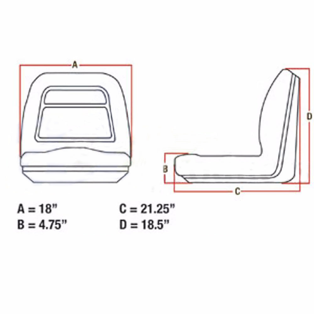 AM144591 Yellow Seat Fits John Deere 717A 727A 737 757 Z-Trak Zero Turn Mower