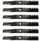 M128485 Qty 6: Toothed Mulching Blade
 Fits John Deere 1023E 1025R 1420 1435