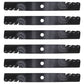 M128485 Qty 6: Toothed Mulching Blade
 Fits John Deere 1023E 1025R 1420 1435
