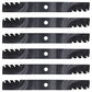 M128485 Qty 6: Toothed Mulching Blade
 Fits John Deere 1023E 1025R 1420 1435