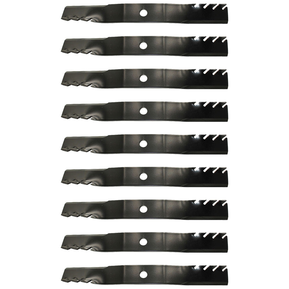 M128485 Qty 9: Toothed Mulching Blade Fits John Deere 1023E 1025R 1420 1435 1445