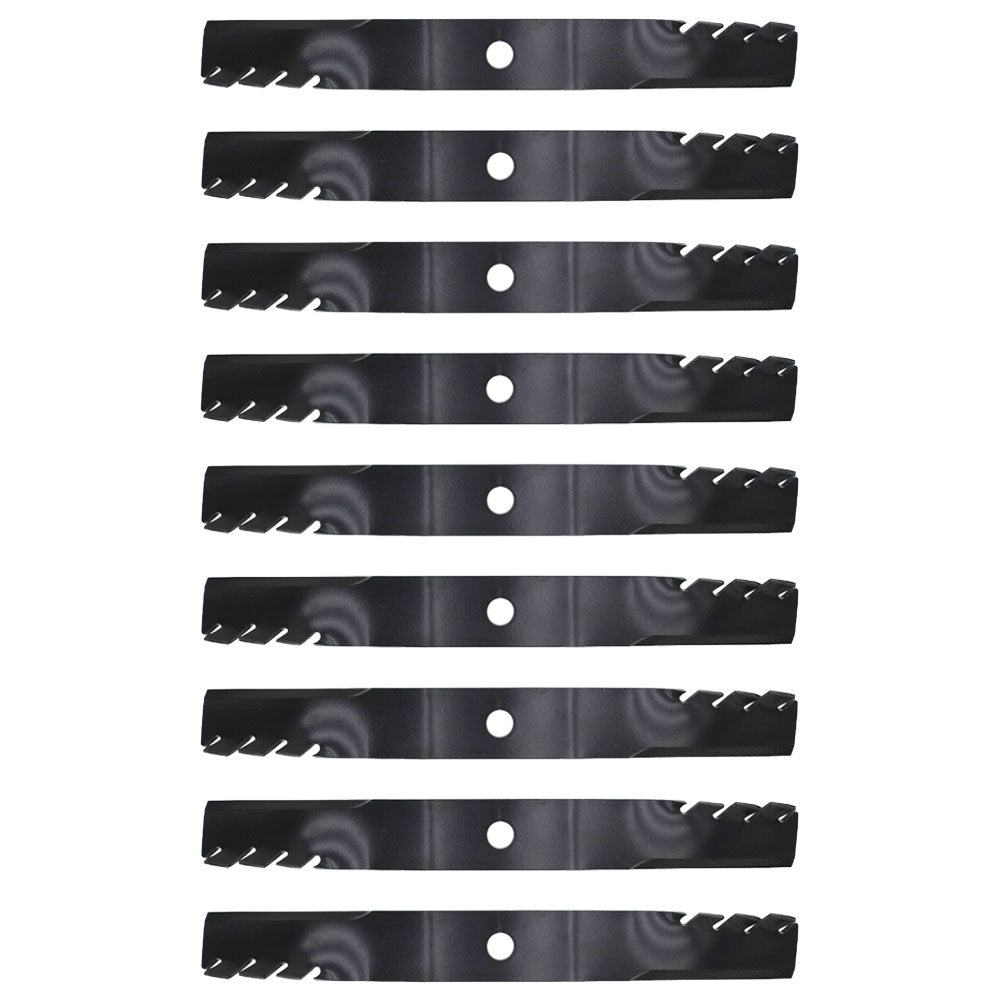 M128485 Qty 9: Toothed Mulching Blade Fits John Deere 1023E 1025R 1420 1435 1445