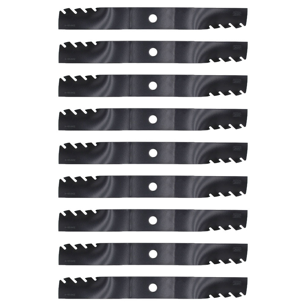 M128485 Qty 9: Toothed Mulching Blade Fits John Deere 1023E 1025R 1420 1435 1445