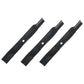 Set of 3 Mower Blades Fits John Deere X465 X475 X585 X744 X748 62" Deck M158112