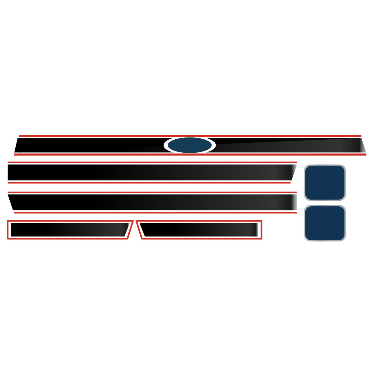 83952740 Hood Decal Set Fits Ford/New Holland